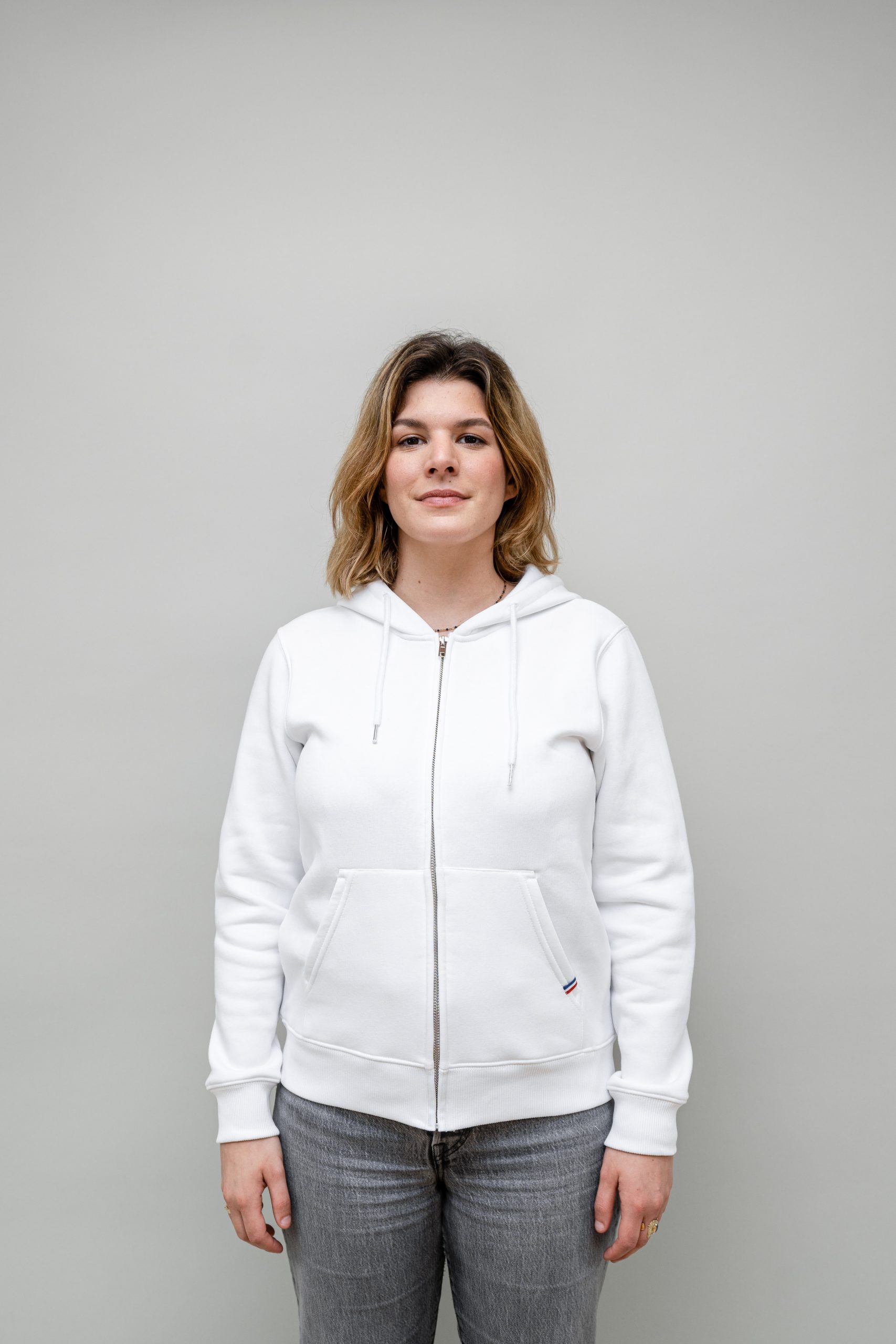 HOODIE FEMME MOLLETONNÉ ZIPÉ Fabrication France – Image 2