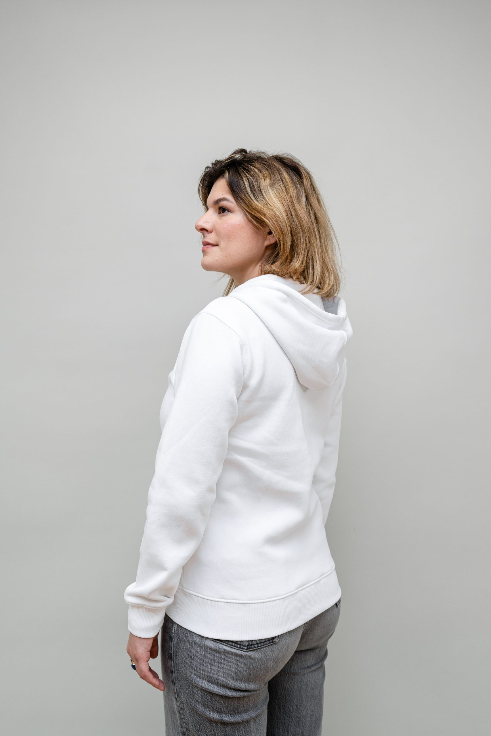 HOODIE FEMME MOLLETONNÉ ZIPÉ Fabrication France – Image 3