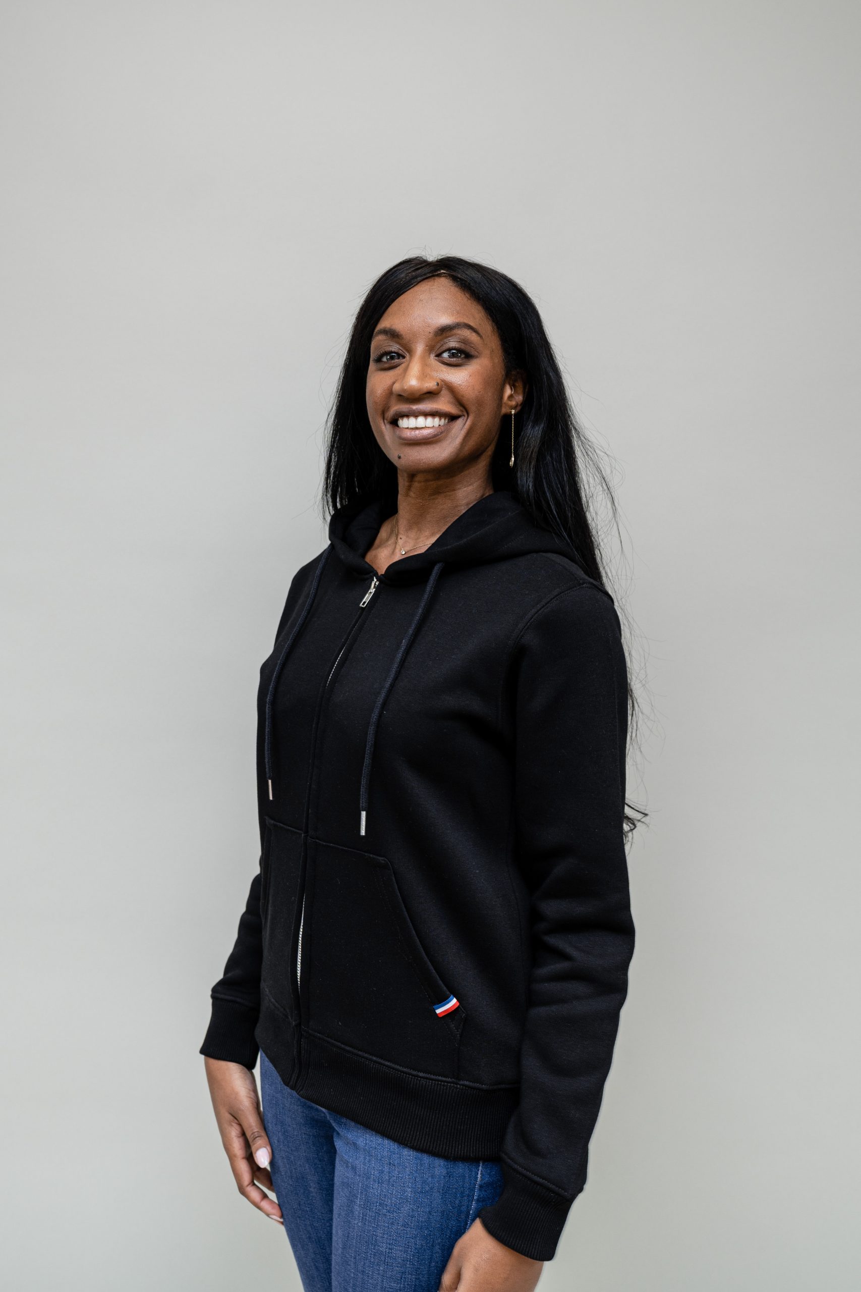 HOODIE FEMME MOLLETONNÉ ZIPÉ Fabrication France