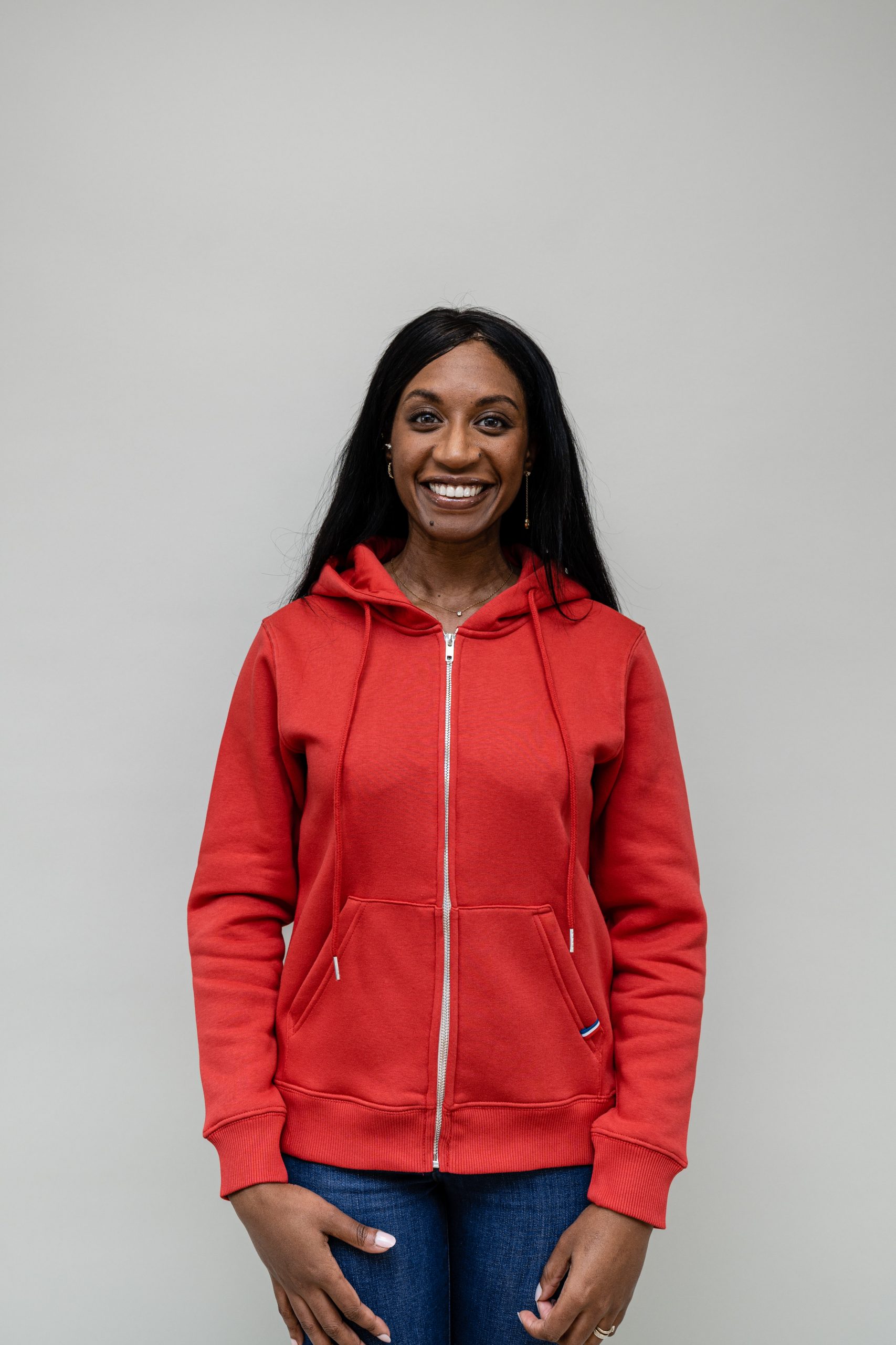 HOODIE FEMME MOLLETONNÉ ZIPÉ Fabrication France – Image 6