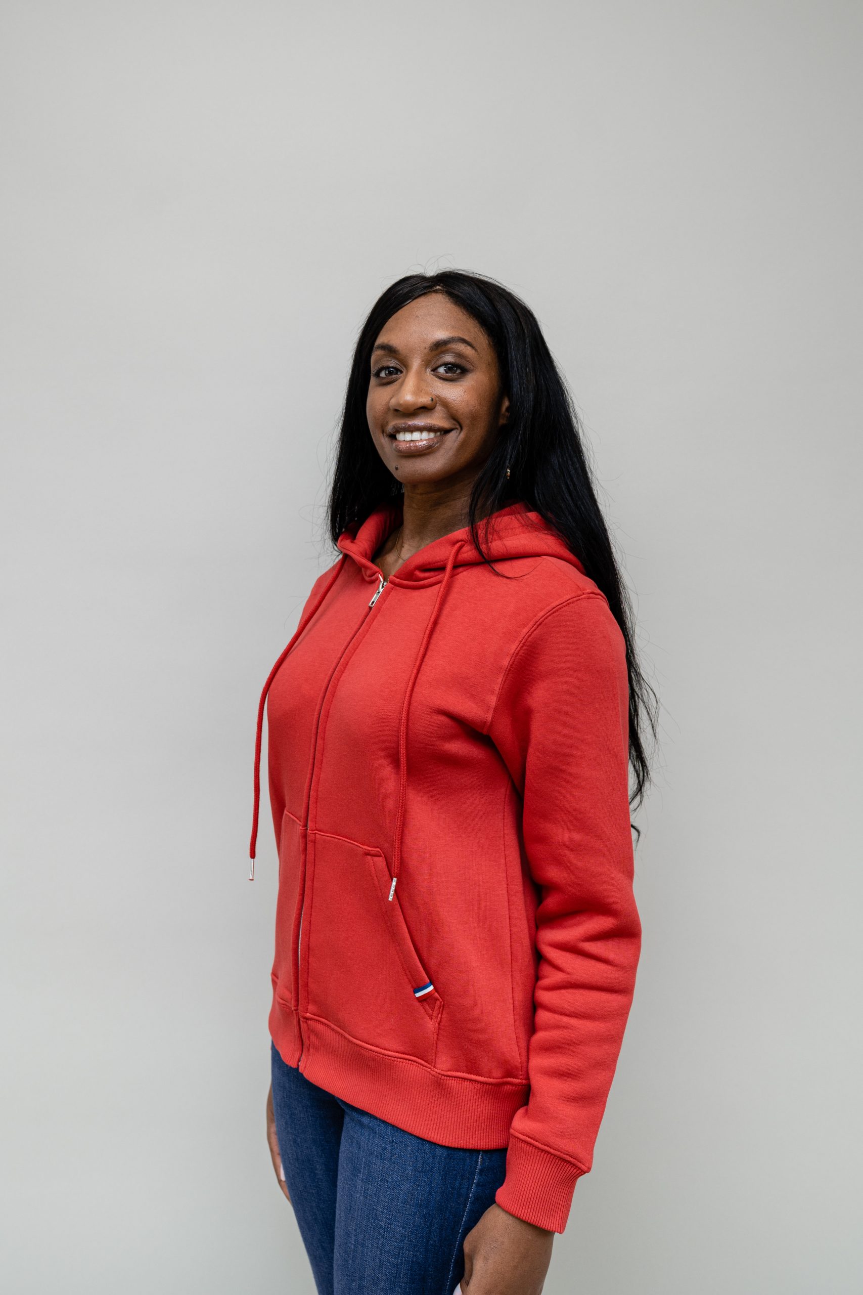 HOODIE FEMME MOLLETONNÉ ZIPÉ Fabrication France – Image 9